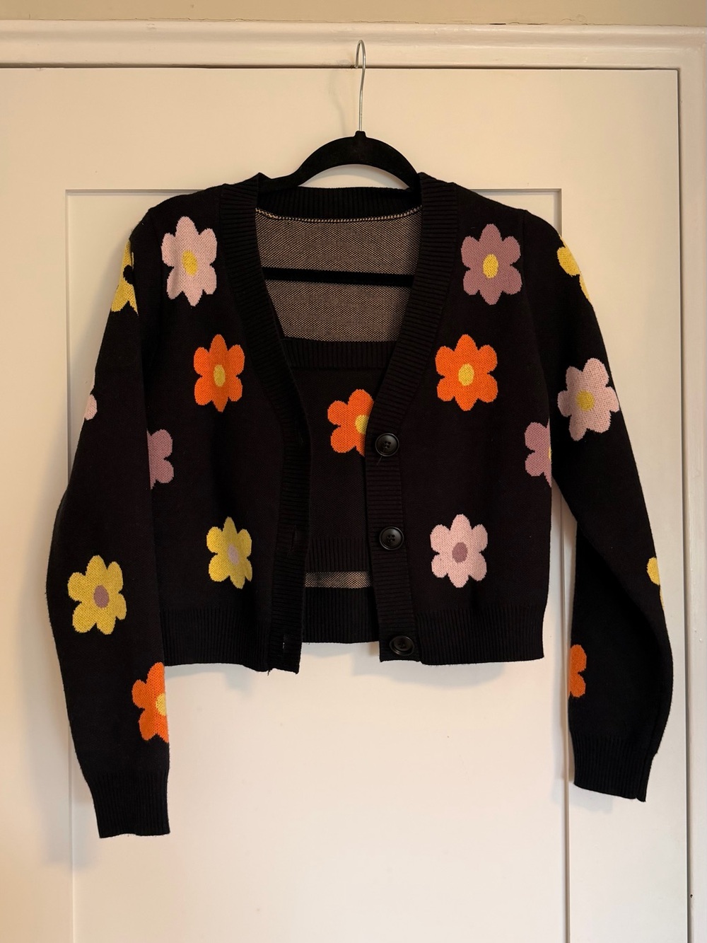 Cider Floral Cropped Knit Cardigan & Crop Top Twin Set